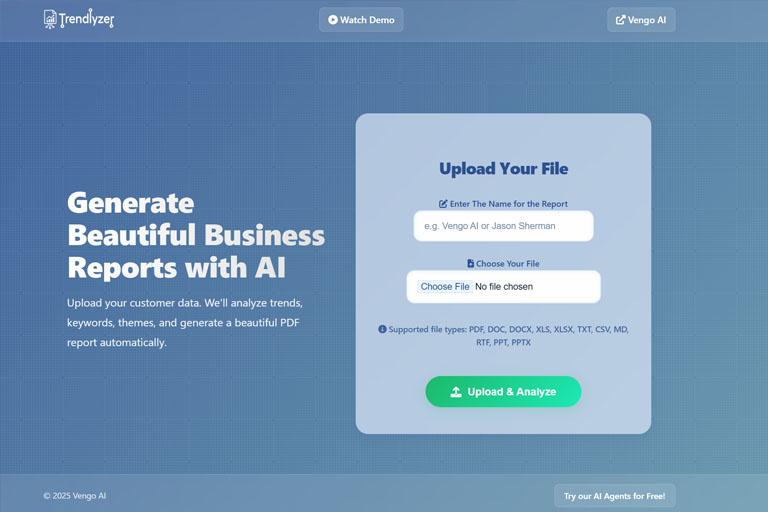 Trendlyzer - AI Report Generation